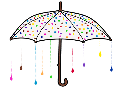Colorful Rain Umbrella