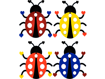 Lady Bugs colorful ladybugs cute ladybugs ladybugs hearts