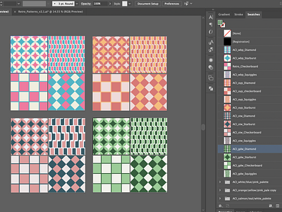 Retro Diner Patterns (WIP) 50s diner graphic design pattern pattern design surface design