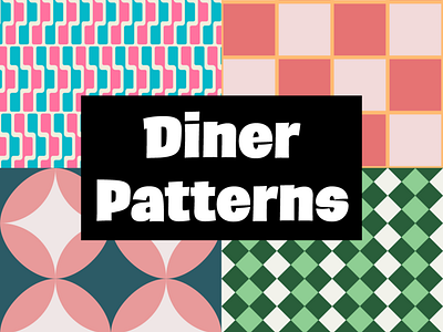 Retro-Inspired Diner Patterns color palette diner patterns retro vintage