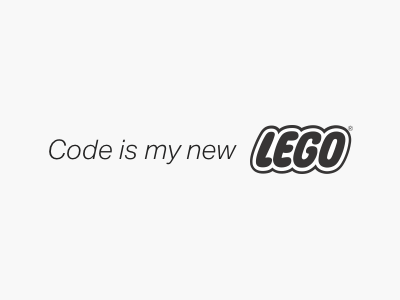 Code is my new LEGO code lego talk