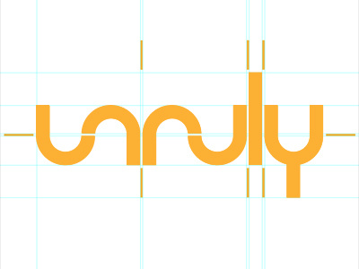 Unruly Logo – Work in Progress illustrator logo logotype personal project wip wordmark