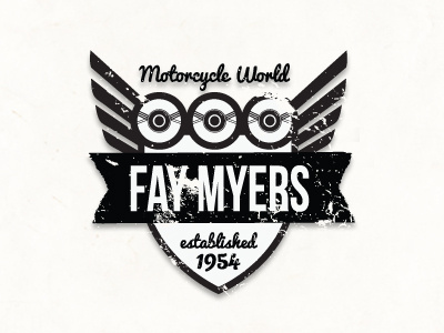 Fay Myers Retro Logo 2 distressed logo typography