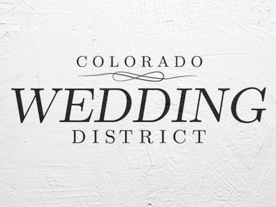 Colorado Wedding District branding logo typography wedding