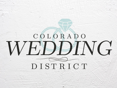 Colorado Wedding District branding logo typography wedding