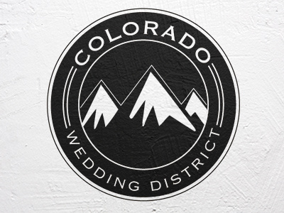 Colorado Wedding District branding logo typography wedding