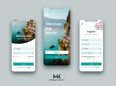 Sign Up Page - Travel Agency app design ui ui design