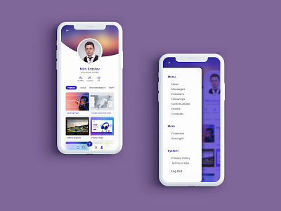 Profile Page app design design ui ui design