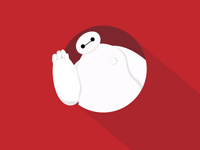 Baymax artwork disney flat graphic simple