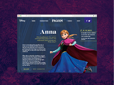 Frozen artwork design flat frozen graphic simple story web