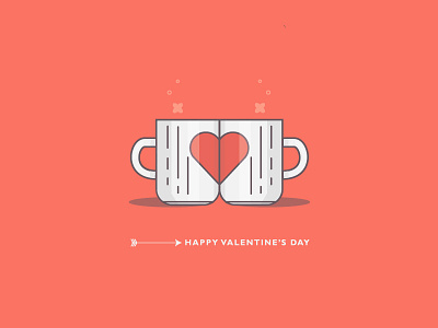 Happy Valentine's Day artwork design flat graphic happy simple story valentine