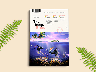 THE DEEP BLUE artwork branding dance design editorial graphic illustrator magazine minimal photoshop sea typography