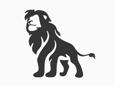Simba - Negative Logo animal brand circus disney illustration king lion negative savana simba the wild