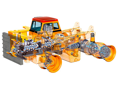 Mining Truck cutaway cutaway heavy machinery technical art vehicles