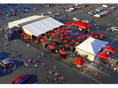 Tailgate Rendering architectural art event experiential marketing