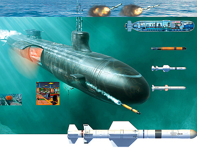 SSN-23, USS Jimmy Carter defense editorial illustration military submarine technical