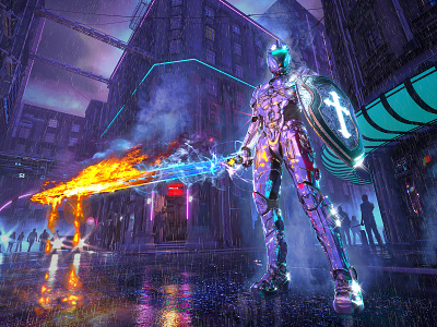 The Armor of God cover art fantasy futuristic games illustration science fiction