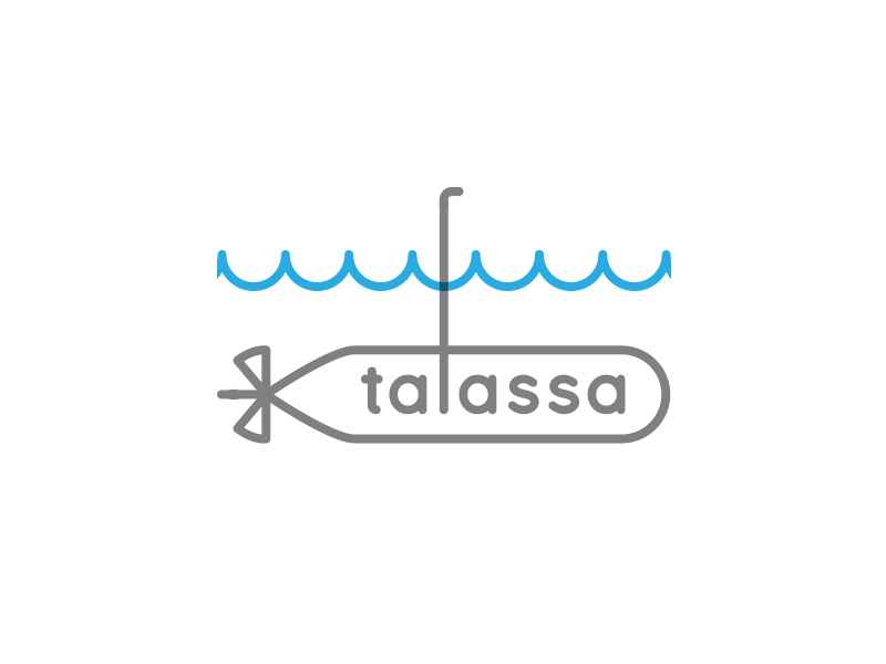 Animated logo for Talassa magazine graphic design logo motion