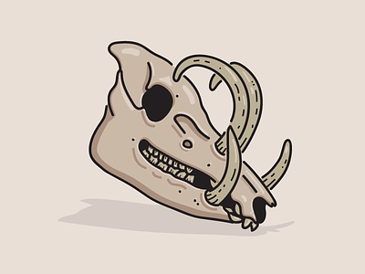 Boar skull boar illustration skull vector