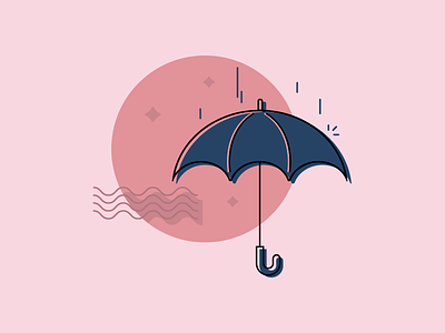 rainy days illustration rain umbrella