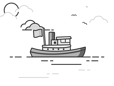 Boat boat illustration monochrome