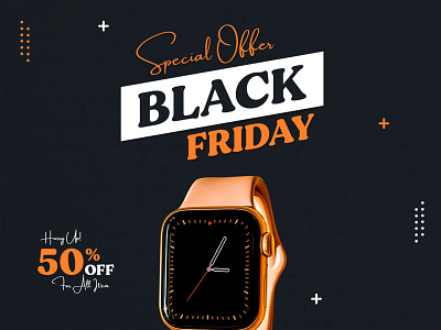 Watch Discount Offer Post ( Black Friday ) adobe illustrator adobe photoshop advertisement branding design graphic design illustration product watch post