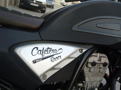 Logo Cafetera Racer bike cafetera café racer