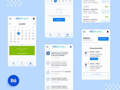 MedSimples app calendar design healthcare healthtech mobile ui ux
