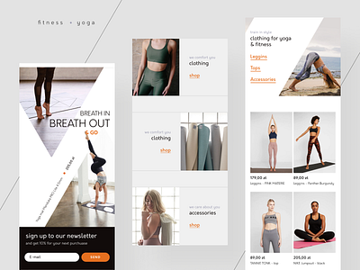Yoga e-commerce mobile
