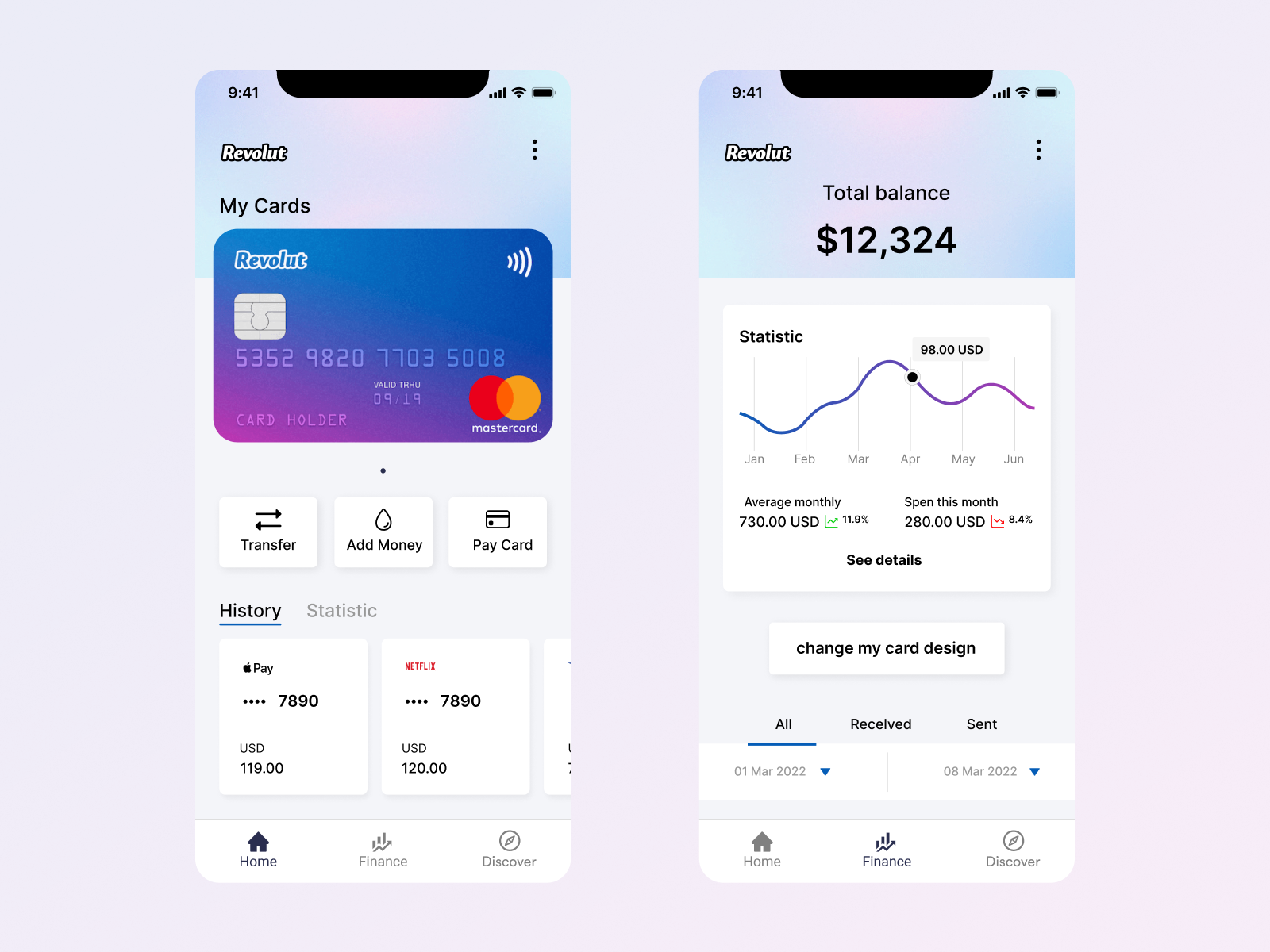 Revolut by Gabriela Escobar on Dribbble