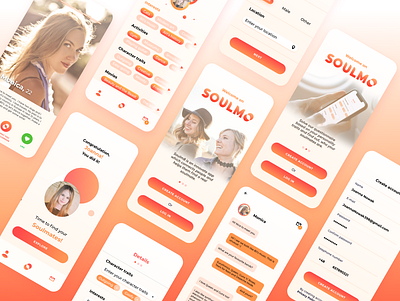 SOULM8 App app branding design logo ui ux