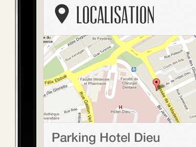 Parking Localisation iphone localisation parking ui