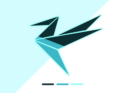 Bird Origami bird design graphic design icon logo minimalist origami