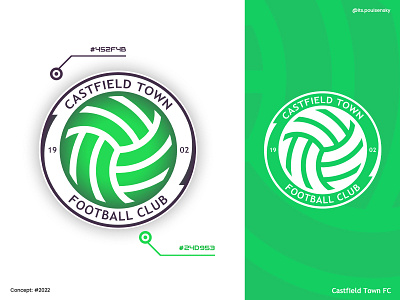 Castfield Town Football Club Logo design football football logo graphic design logo minimalist simple soccer