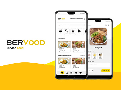 Servood: a Service Food Mobile Application branding design minimalist ui uiux