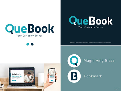 QueBook: Your Curiosity Solver branding design graphic design logo visual identity