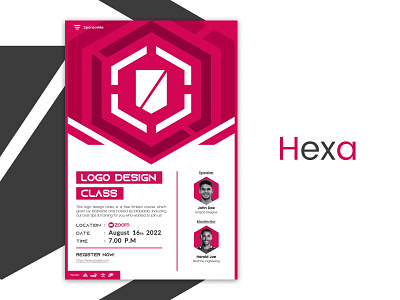 Hexa: Hexagonal Flyer design flyer graphic design minimalist pamflet pamphlet