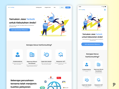 hariConsulting Web Design + Android Layout Responsive android design minimalist responsive ui uiux uiux design web web design website website design