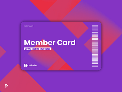 Member Card Design branding card card design design graphic design minimalist