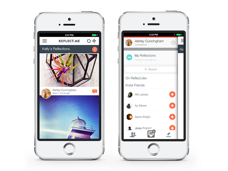 Screens for Reflect.me app design reflect ios ui ux capture