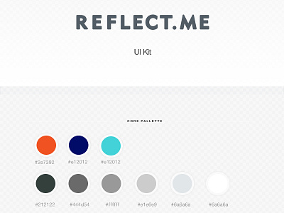 Reflect.me UI Kit branding guide style ui