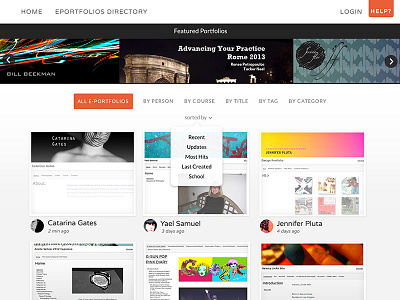 Portfolio Directory Iteration content directory eportfolio layout native ui web