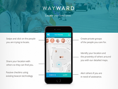 Wayward - Lost and Found App app design found interface lost map mobile ui ux