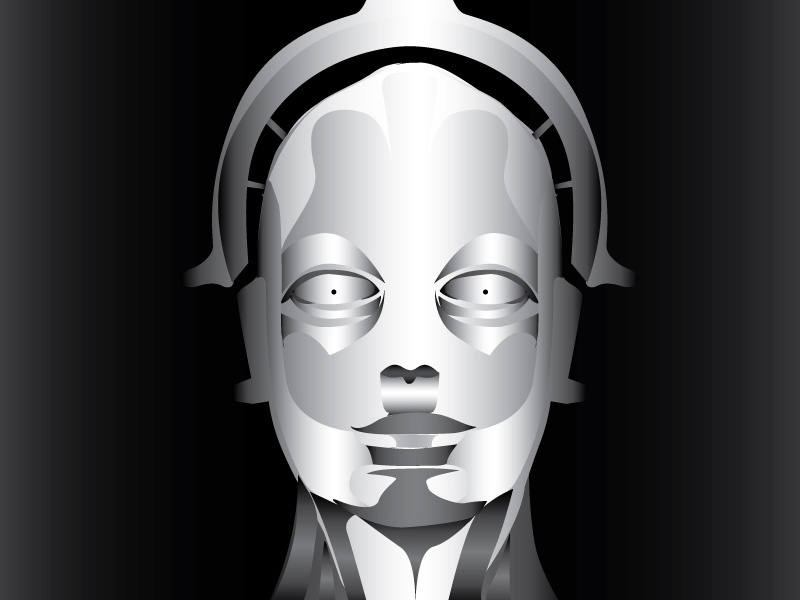 The Maschinenmensch vector illustration machine robot scifi metropolis