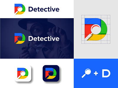 Initials letter D with magnifying glass colorful logo design alphabet branding colorful d design detective font glass graphic design illustration initials letterd logo logodesign logos logotipo logotypes magnifying monogram search