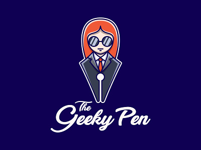 The Geeky Pen abstract branding creative design graphic design icon illustration inspiration logo logo design logo designer logos logotipo logotype modern professional simple typography unique vector