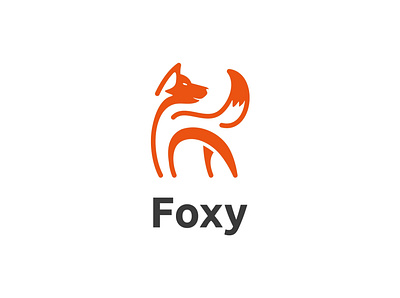 Fox Foxy Playful Logo animal branding creative design fox foxy graphic design idea illustration inspiration logo logo design playful typography ui ux vector