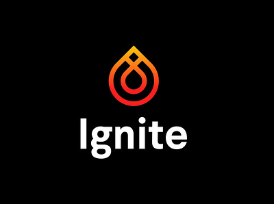 Ignite Logo branding design fire flame graphic design ignite illustration logo logo design vector