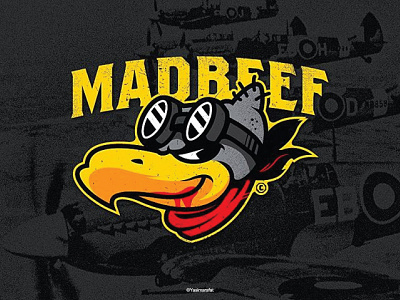 Airborne Menace badge brand branding logo madbeef vulture