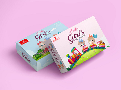 Cute girl 3d branding design graphic design logo packaging